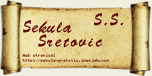 Sekula Sretović vizit kartica